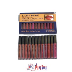 رژلب مایع لیدی پیور lady pure پک 12 عددی سری a.b